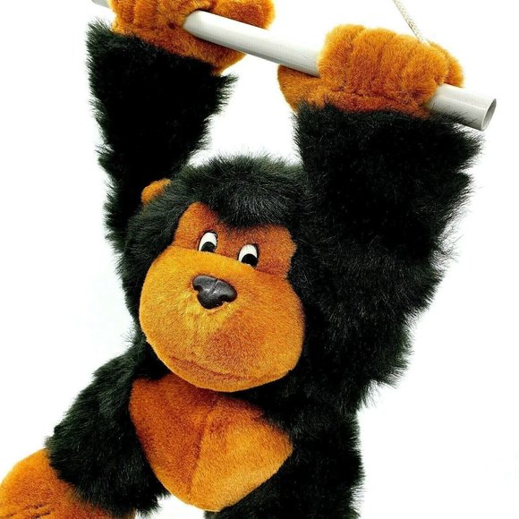 Hanging Swinging Gorilla Toy Plush T-W Co Vintage Collectable Jungle Child Bed - Picture 2 of 8